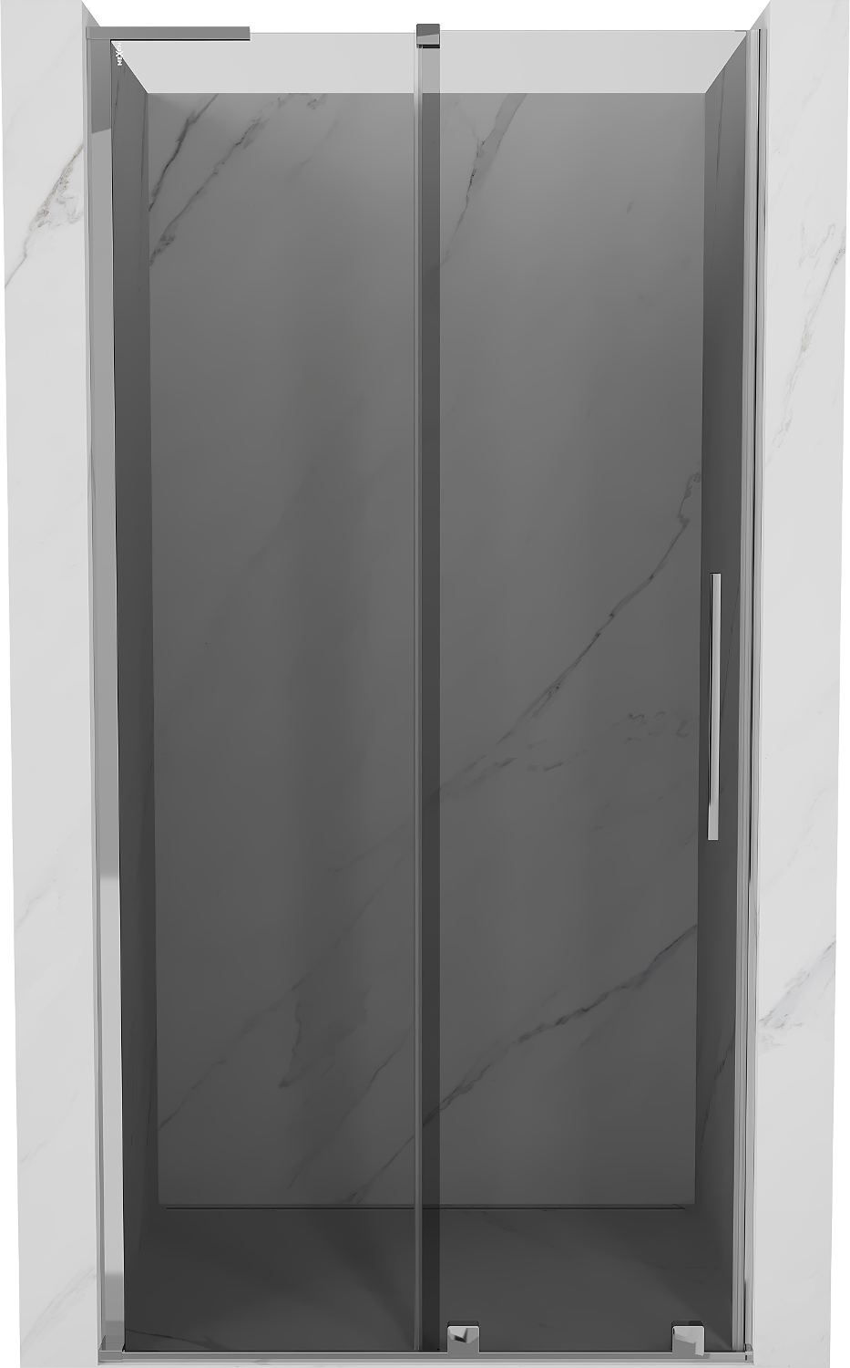 Mexen Velar L drzwi prysznicowe rozsuwane 90 cm, grafit, chrom - 871-090-003-41-01